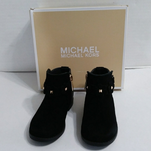 Michael Kors Other - Michael Kors Kids Black Boots with Gold Accents Size 6 *GUC*